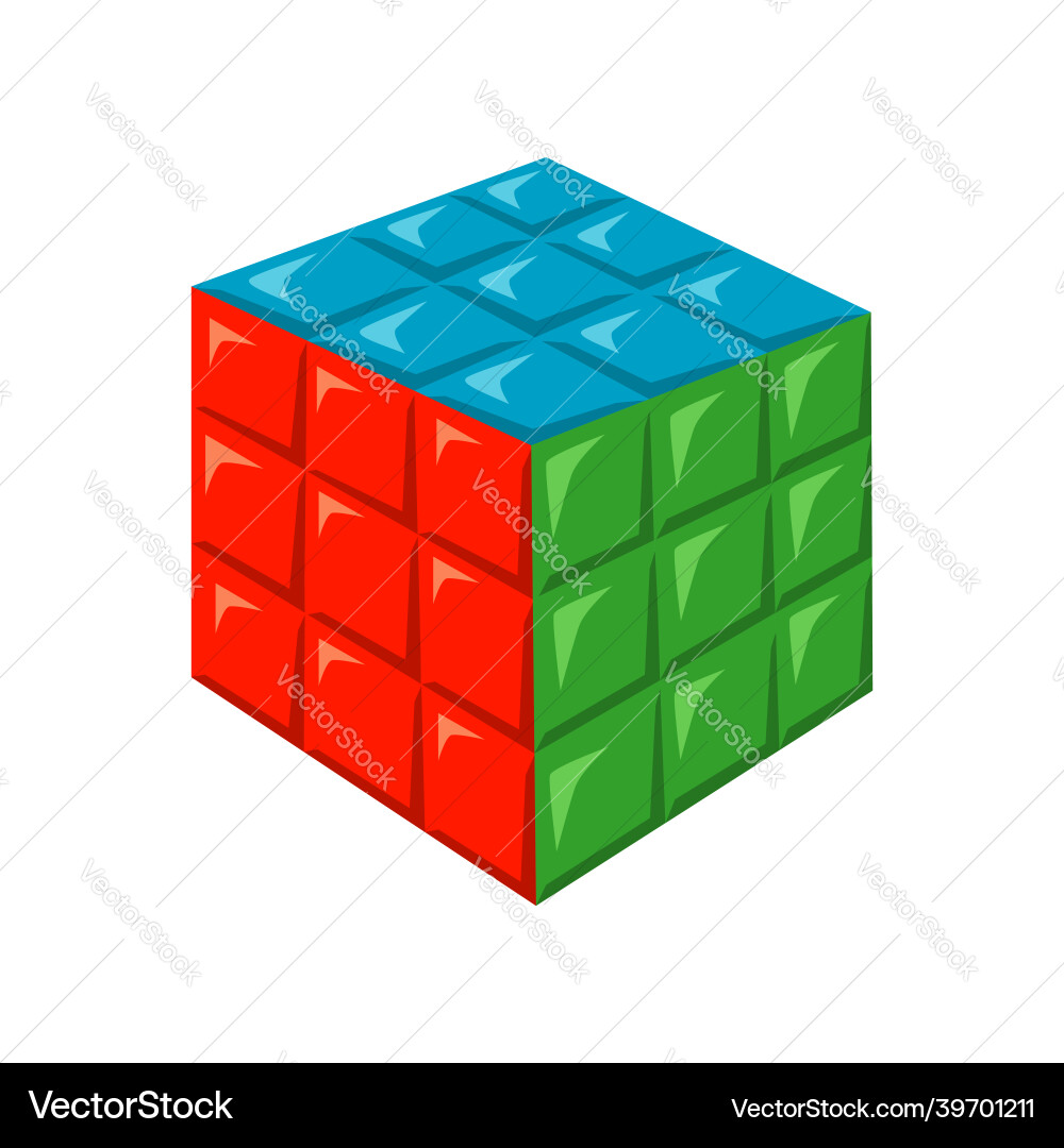 Rubiks cube is a game vector image