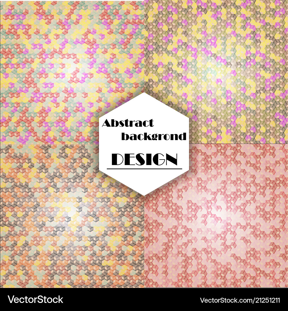 Set of abstract triangle pattern background Set of abstract triangle pattern background vector image