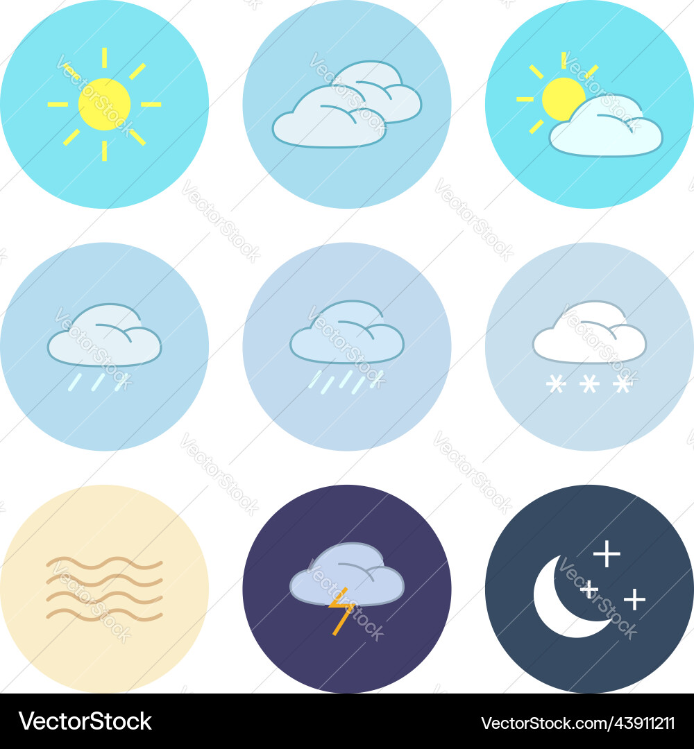 Weather conditions for web and mobile applications vector image
