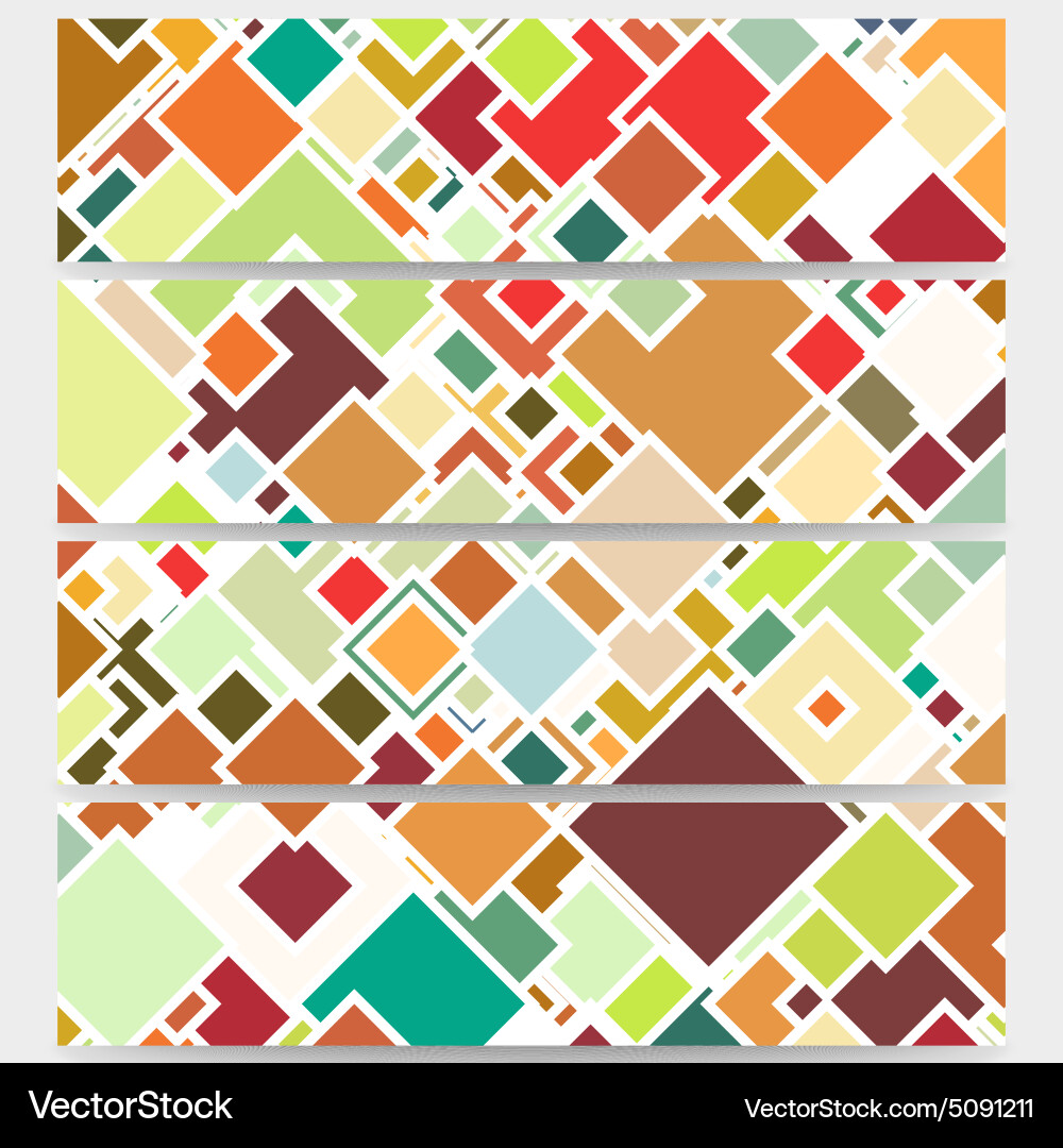 Web banners collection abstract header layouts vector image