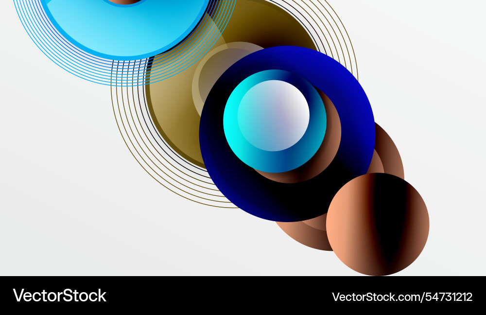 Abstract composition of overlapping circles Vector Image