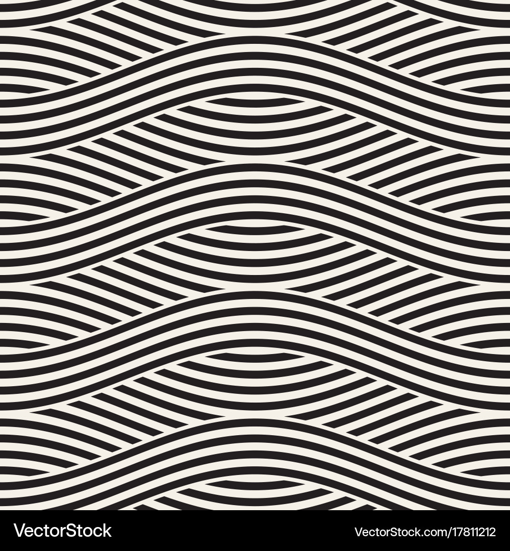 Abstract geometric pattern with wavy lines Vector Image