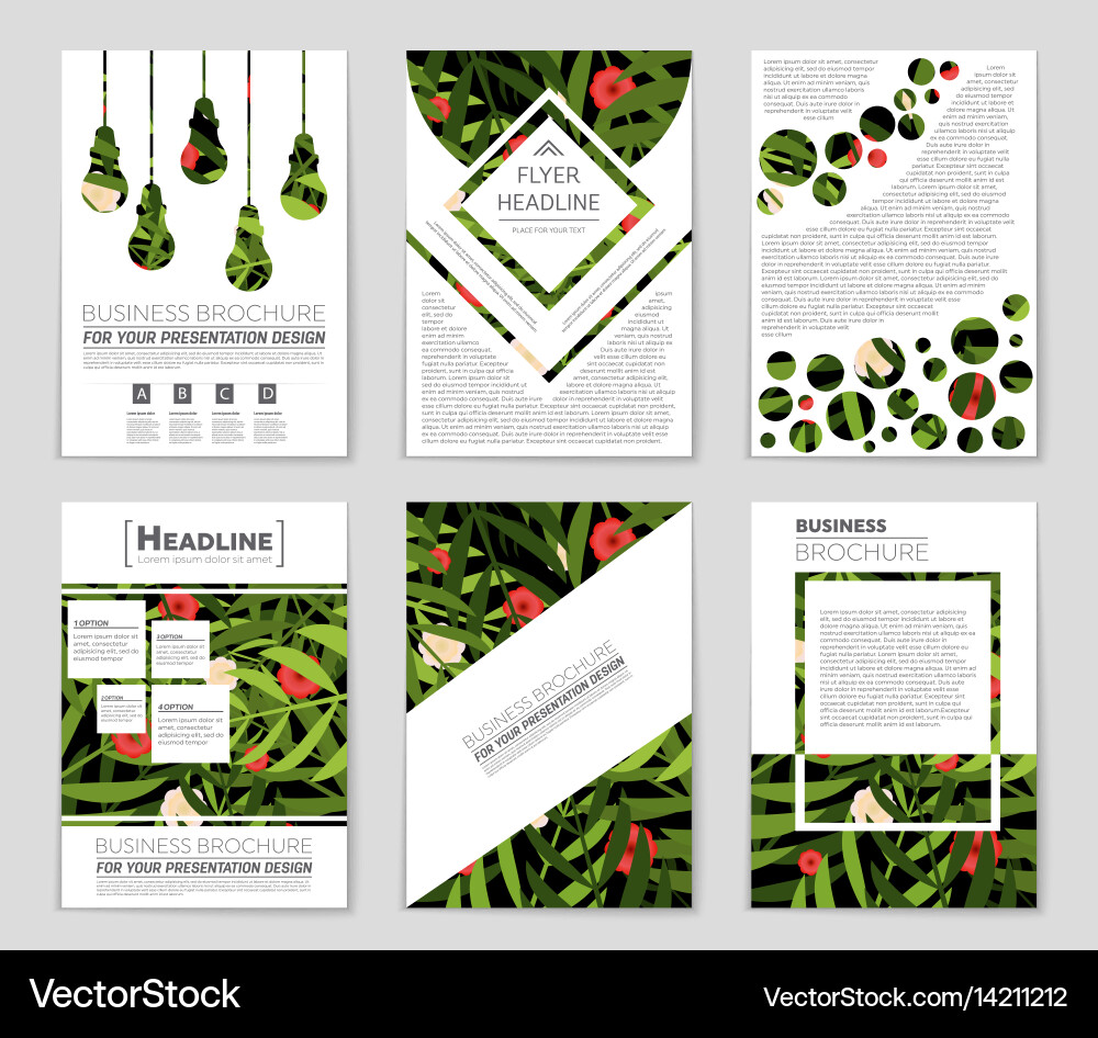 Abstract layout background set for art vector image