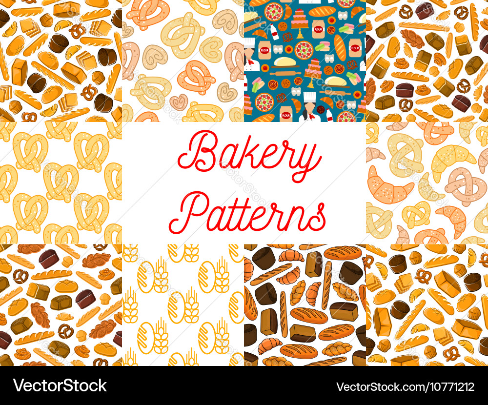 Bakery Pattern Backgrounds vector image
