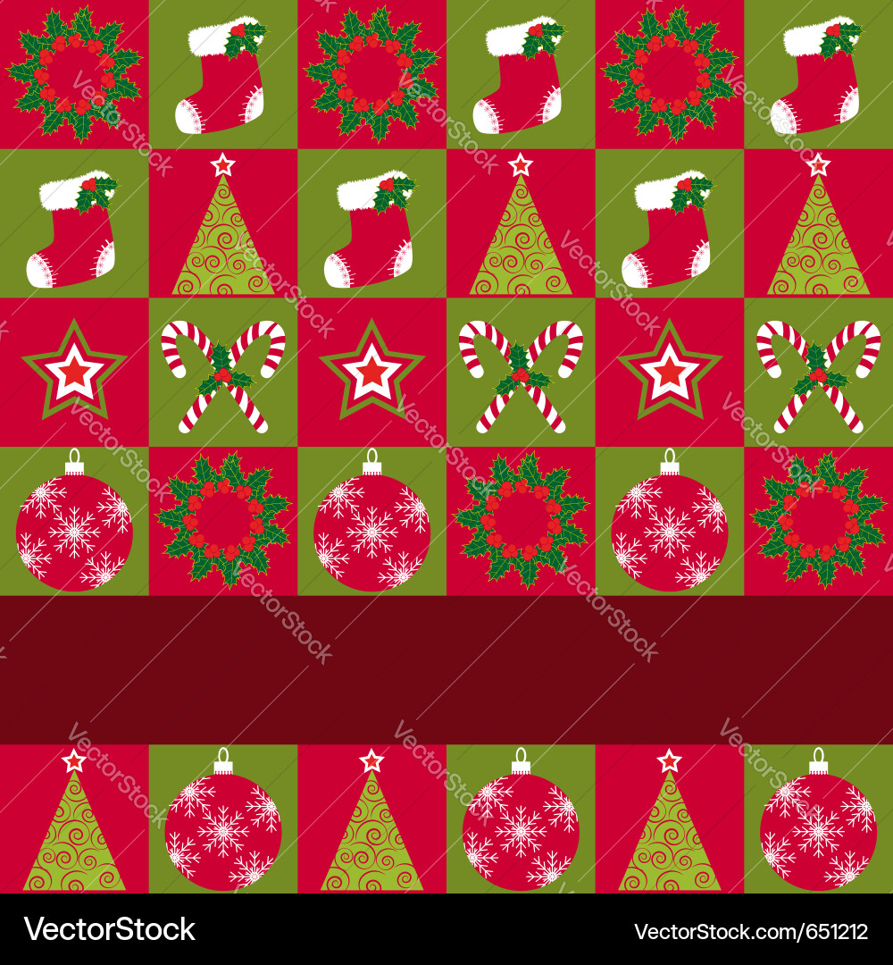 Christmas ornament seamless Vector Image