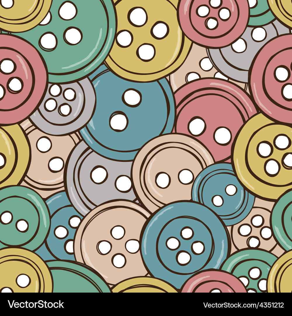 Colored buttons seamless pattern Vector Image