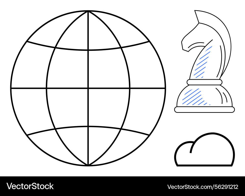 Global strategy and innovation concept with globe Vector Image