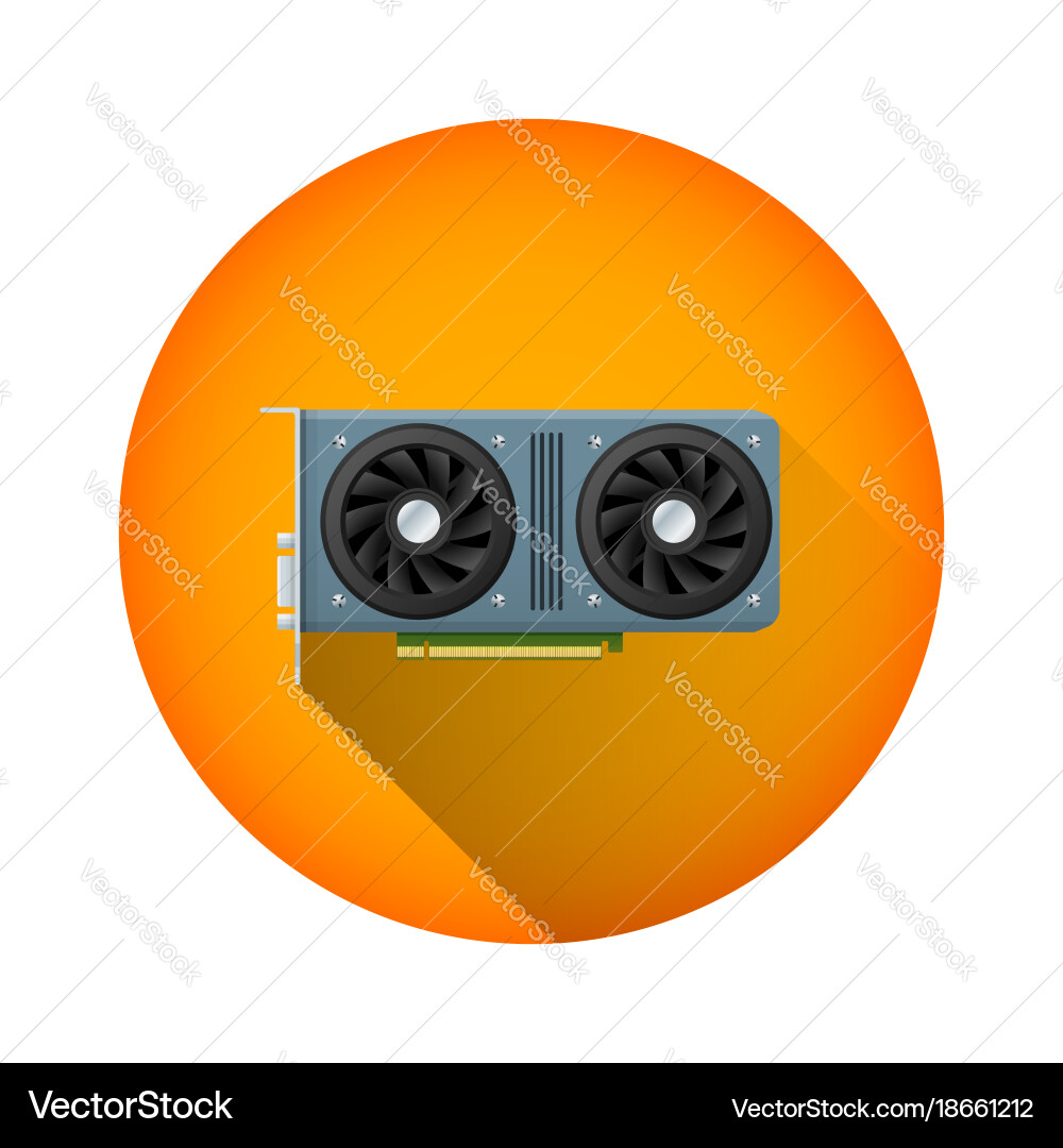 GPU Computer Card vector image