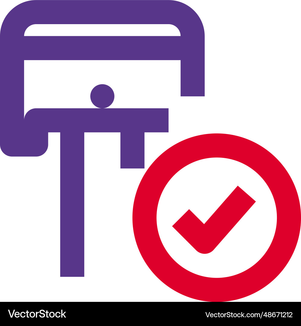 Maintenance checklist kept with vehicle component vector image