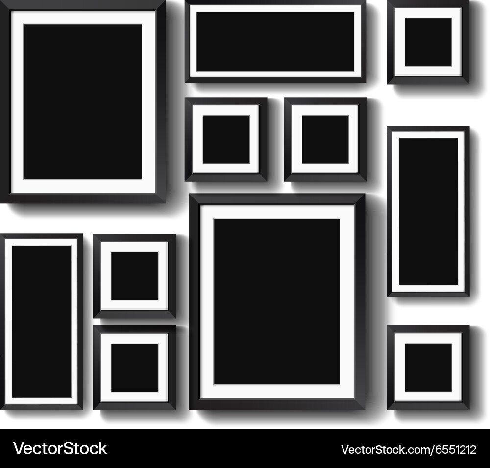 Set of picture frames vector image