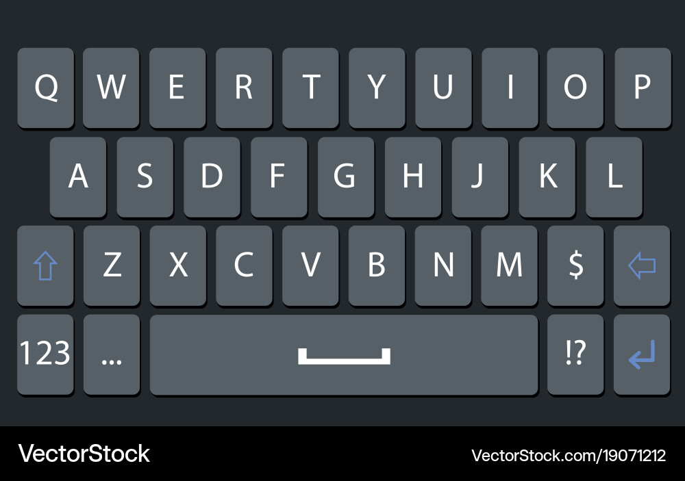 Smartphone keyboard mobile phone keypad Vector Image