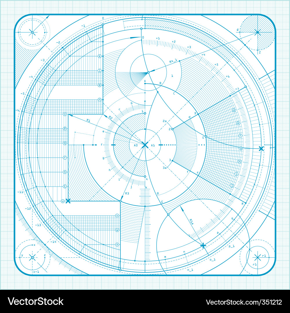 Technical Blueprint Pattern vector image