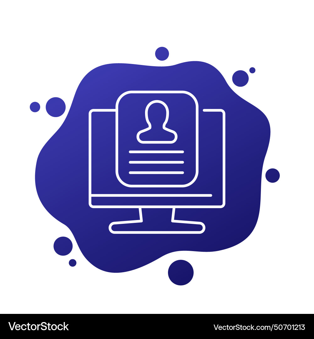 Account line icon for web Vector Image