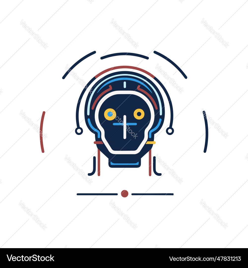 Artificial intelligence machine learning cloud vector image