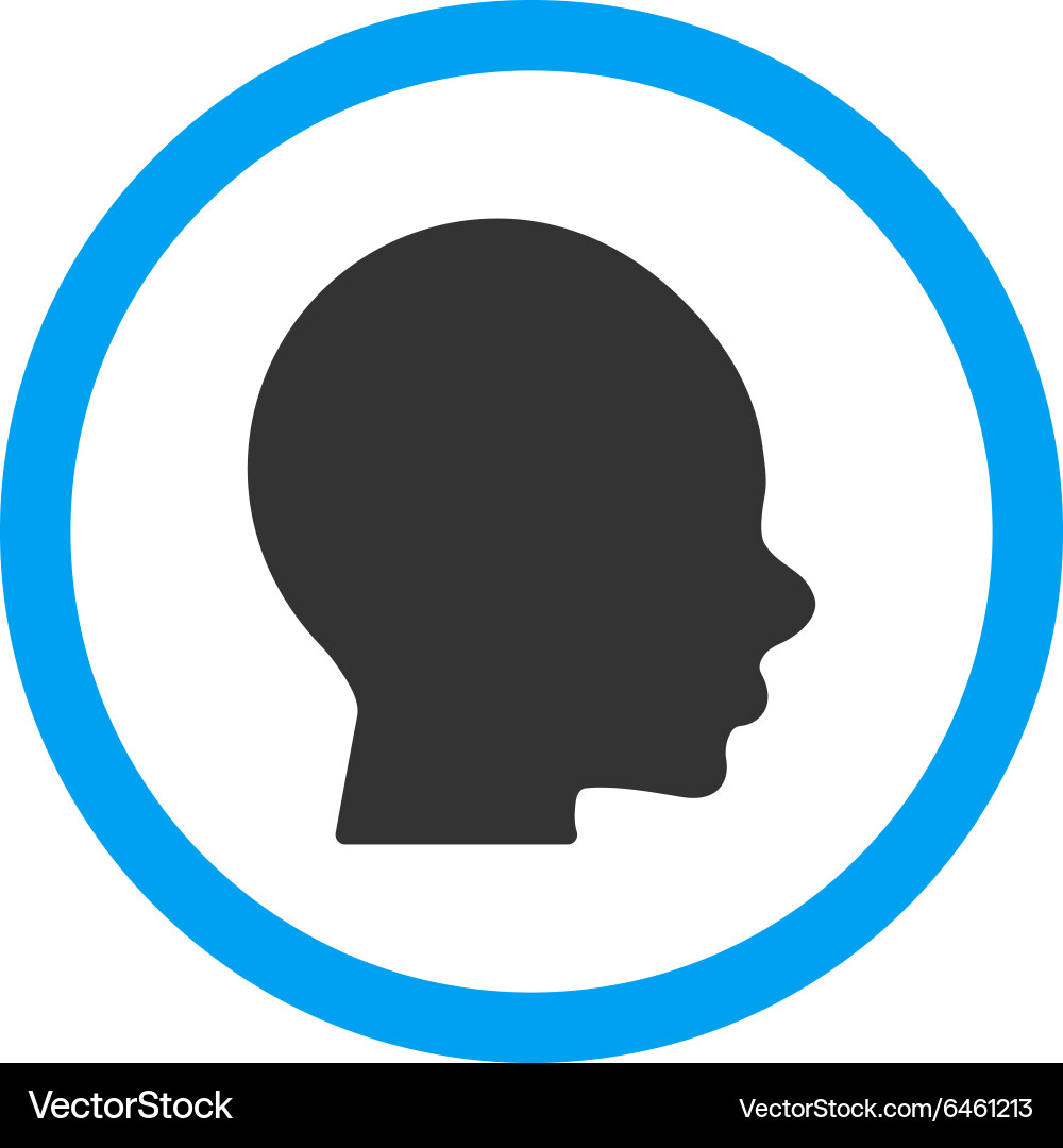 Boy head rounded icon Royalty Free Vector Image