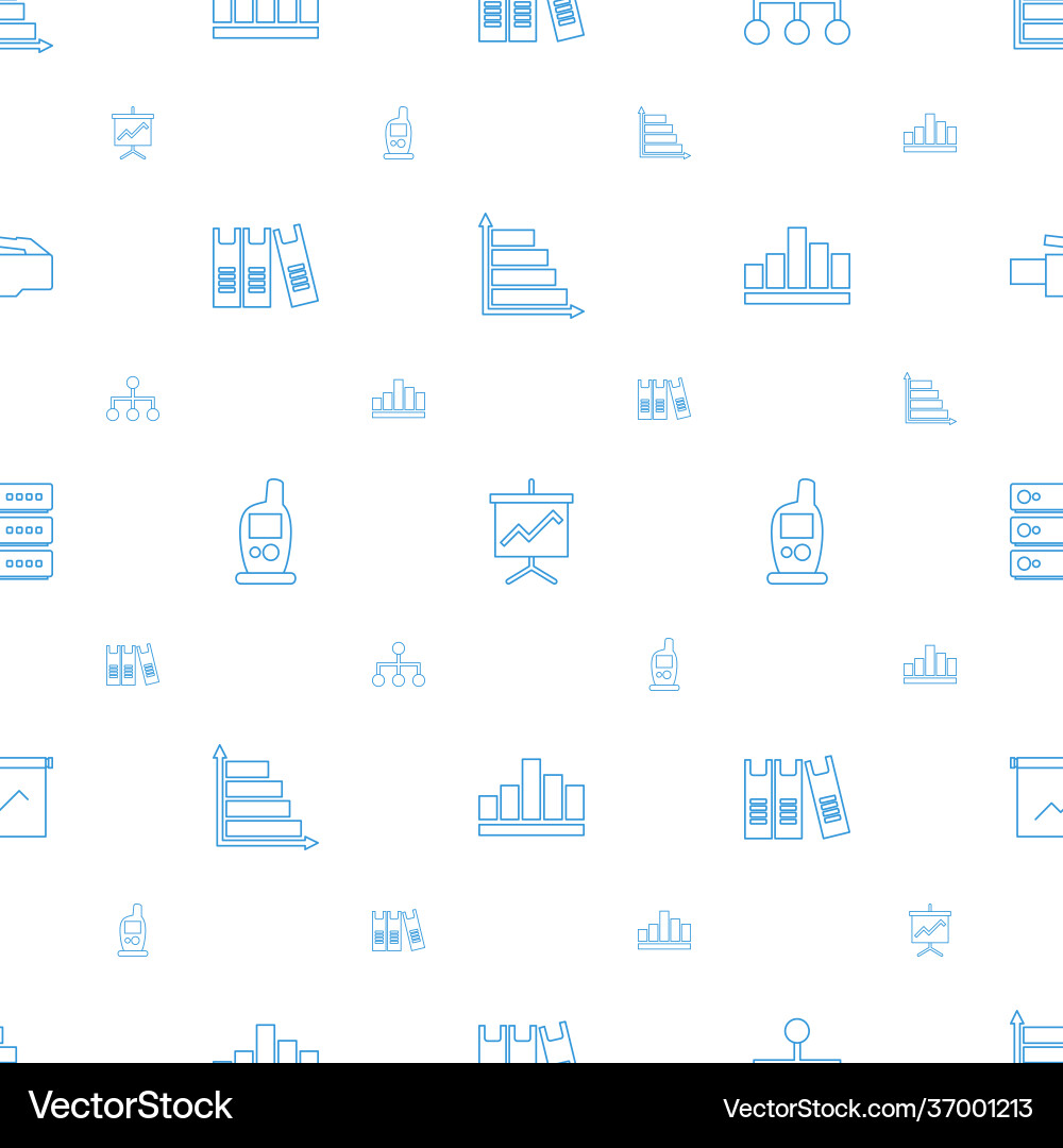 Data icons pattern seamless white background Vector Image