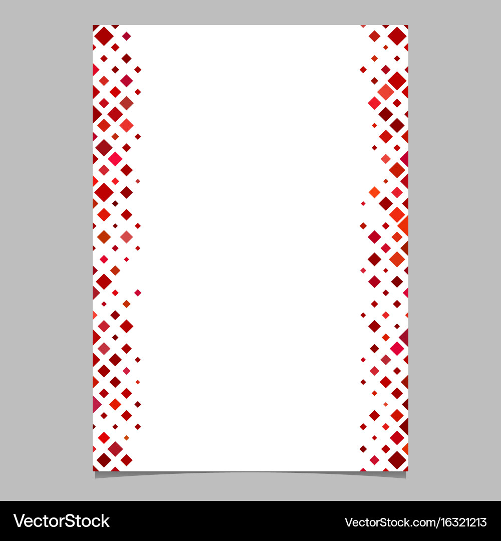 Diagonal Red Square Border Template vector image