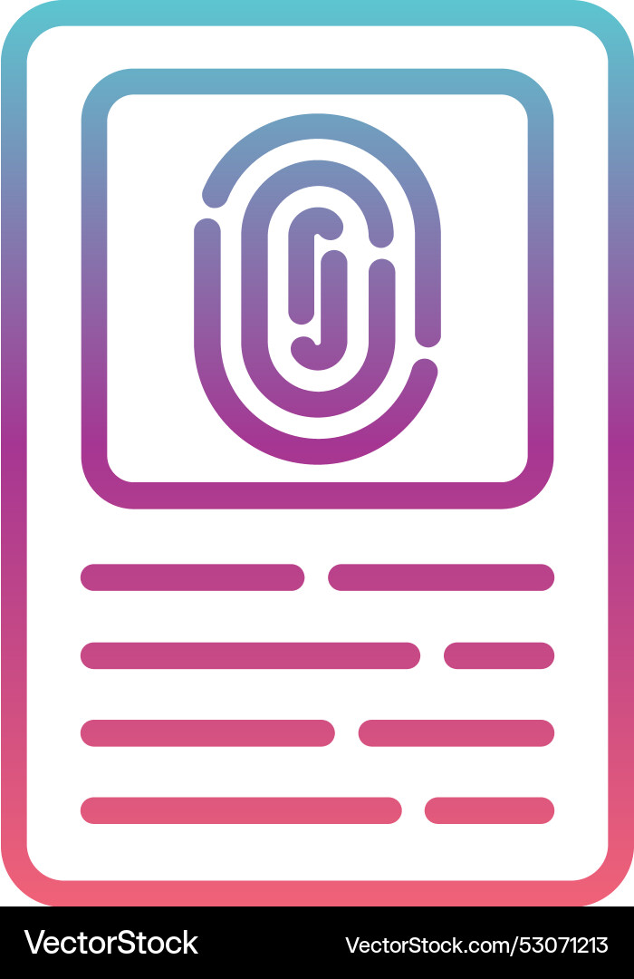 Fingerprint line gradient design Vector Image