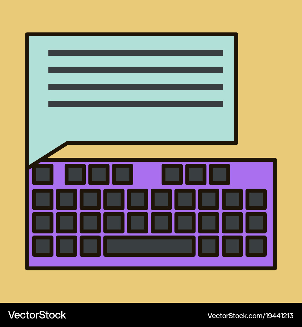 Flat line icon concept of new email inbox message vector image