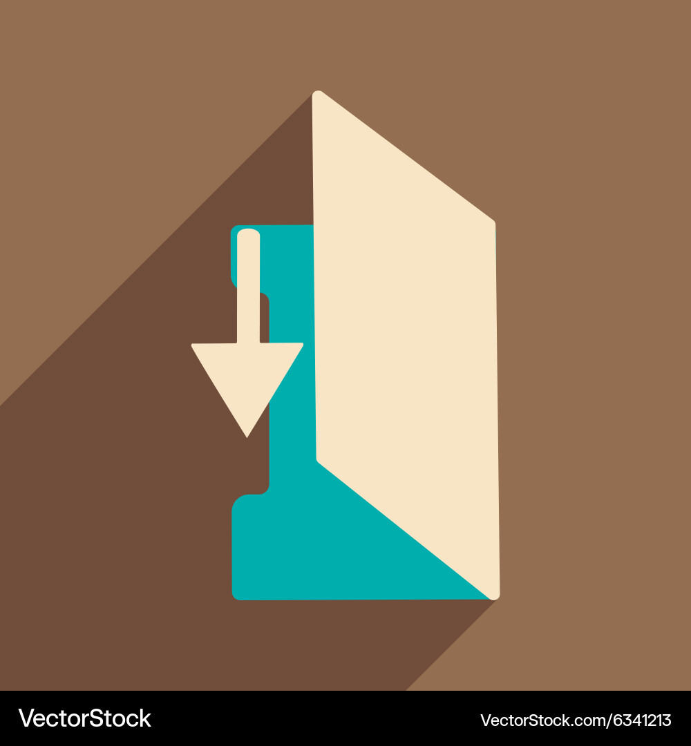 Flat with shadow icon and mobile application vector image