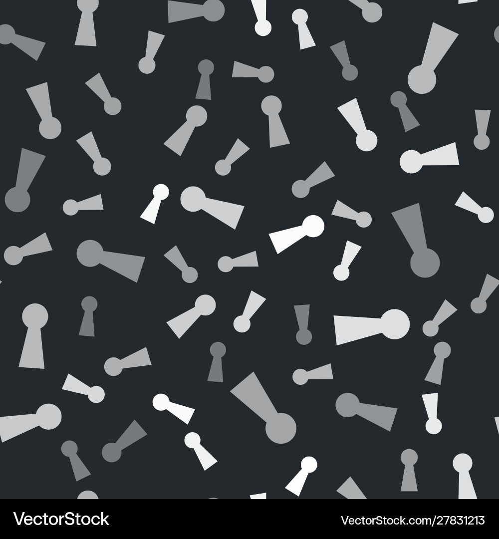 Grey keyhole icon isolated seamless pattern Vector Image