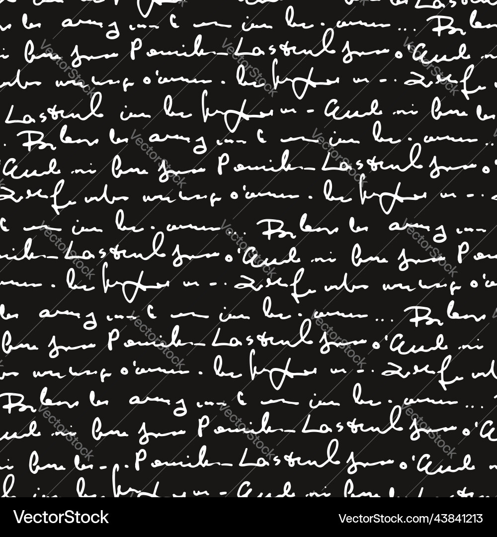Handwritten abstract text seamless pattern Handwritten abstract text seamless pattern vector image