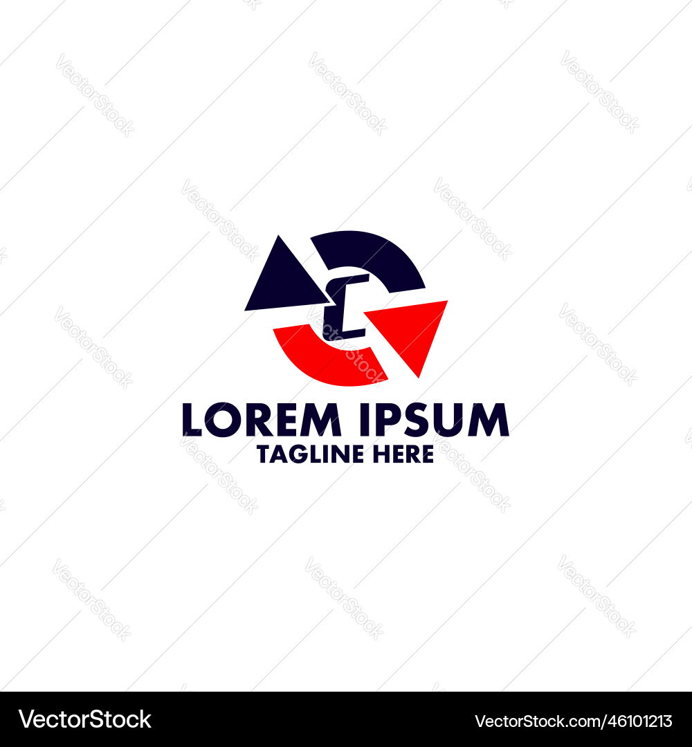Leter c target arrow logo icon and symbol design Vector Image