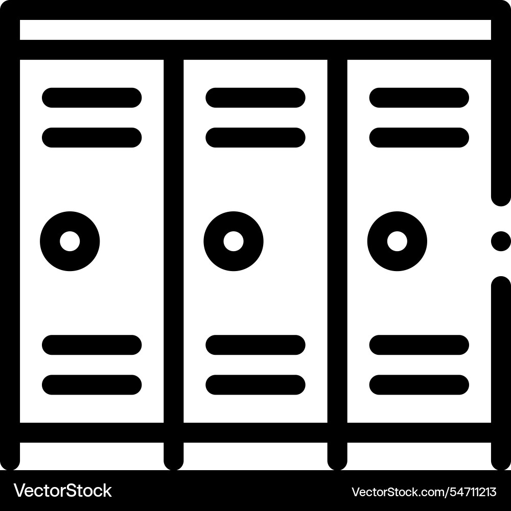 Lockers icon thin linear style design isolated Lockers icon thin linear style design isolated vector image
