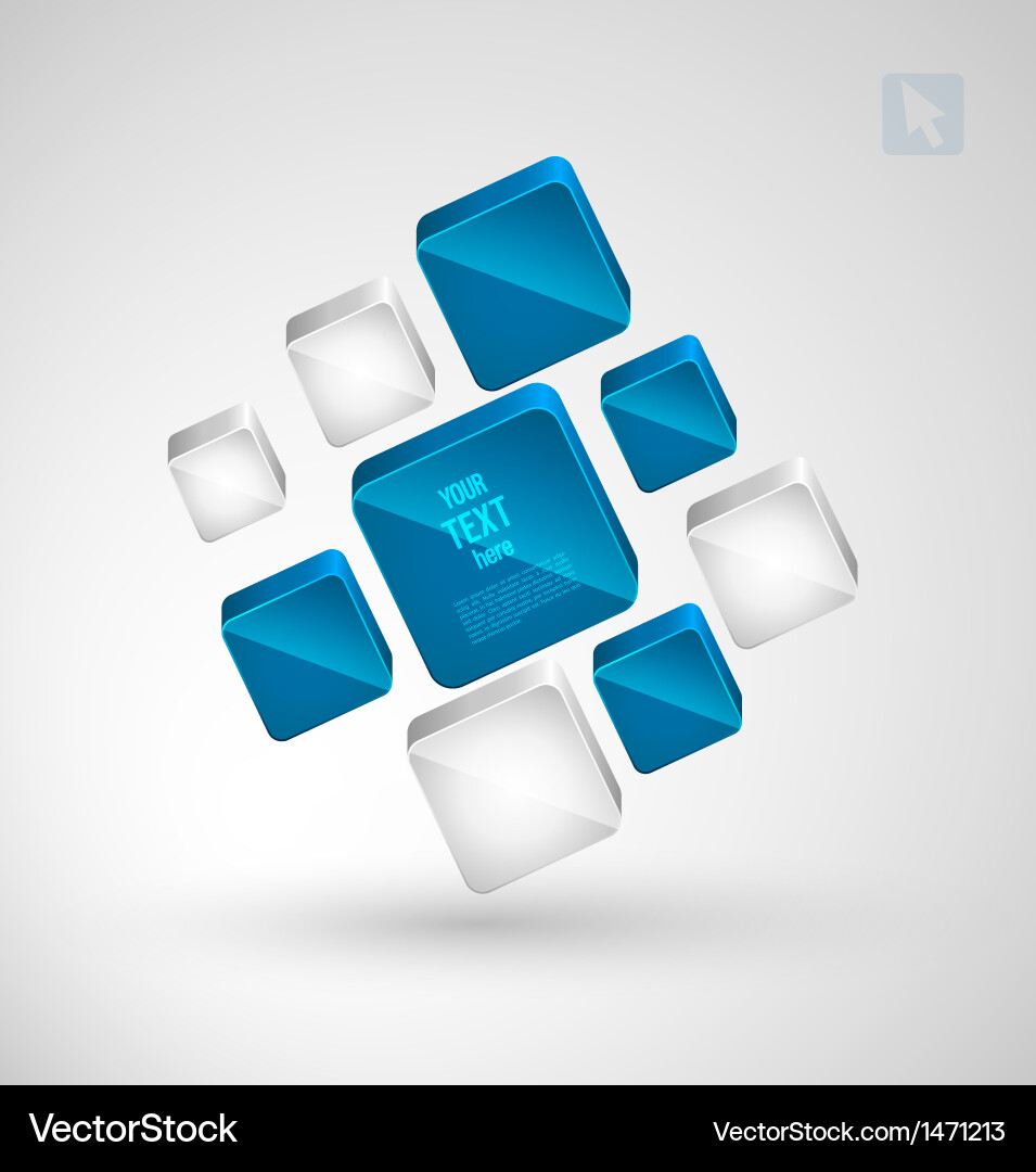 Modern Cubes with Text Space vector image