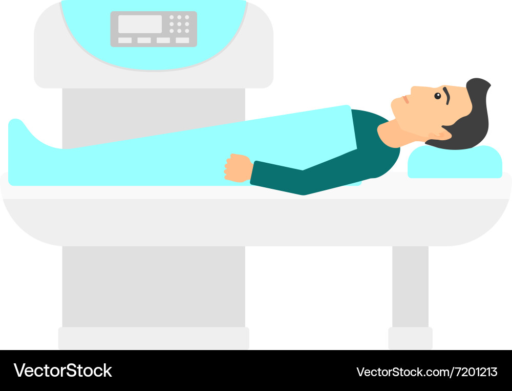 MRI Scan Procedure vector image
