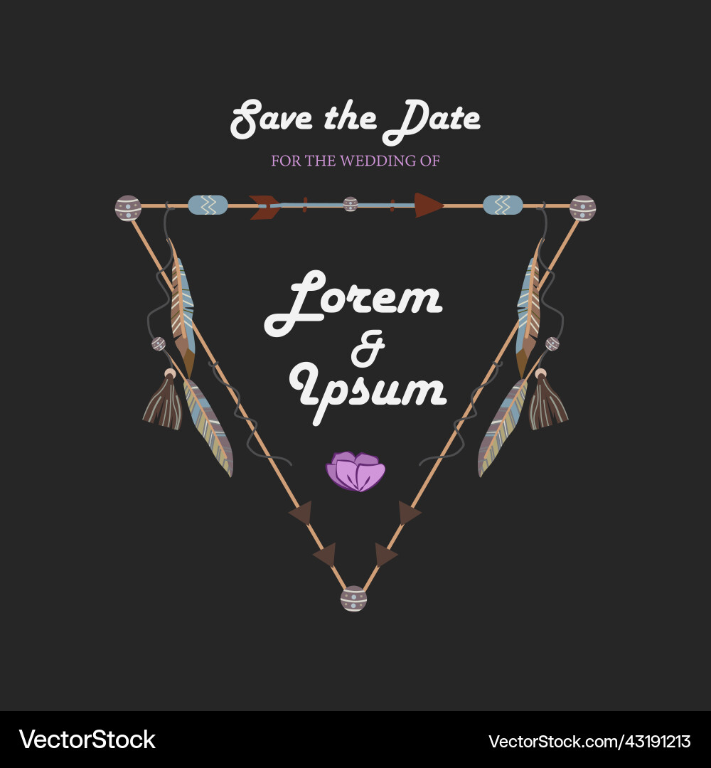 Save the date monogram design vector image