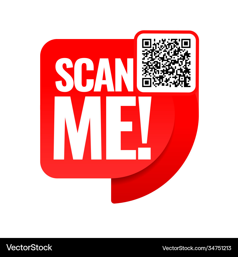 Scan Me QR Code Icon vector image