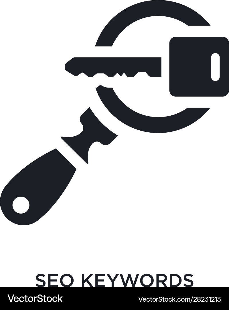 Seo keywords isolated icon simple element from Seo keywords isolated icon simple element from vector image
