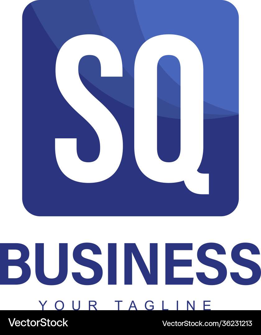 Sq initial a logo design with abstract style Vector Image