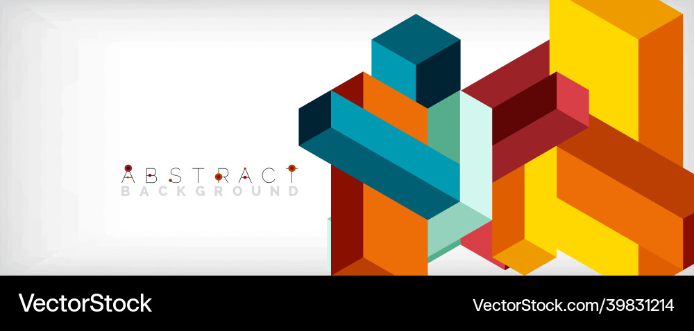 Abstract background 3d cubes cubic elements Abstract background 3d cubes cubic elements vector image