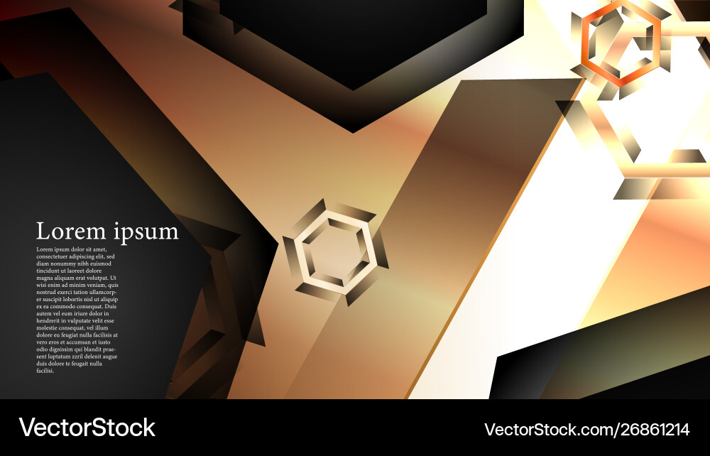 Abstract background with gradient hexagon shapes Vector Image