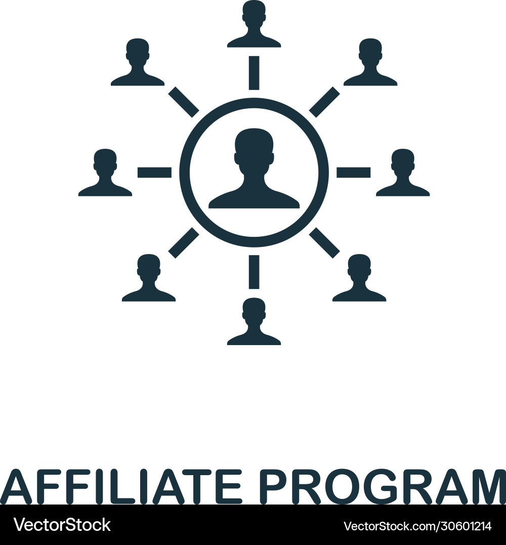 Affiliate program icon simple element from vector image