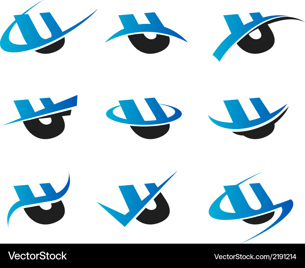 Alphabet u logo icons vector image