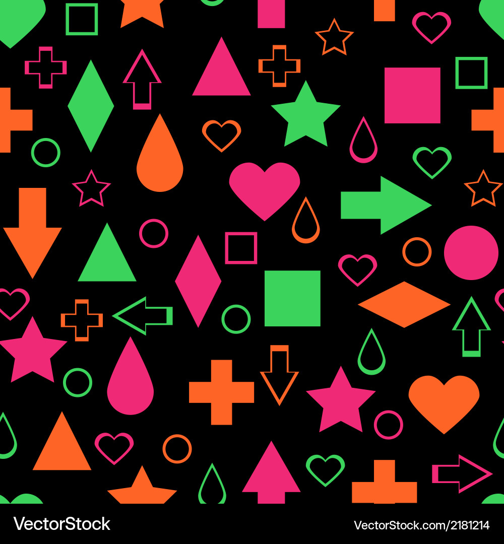 Bright abstract elements seamless pattern vector image