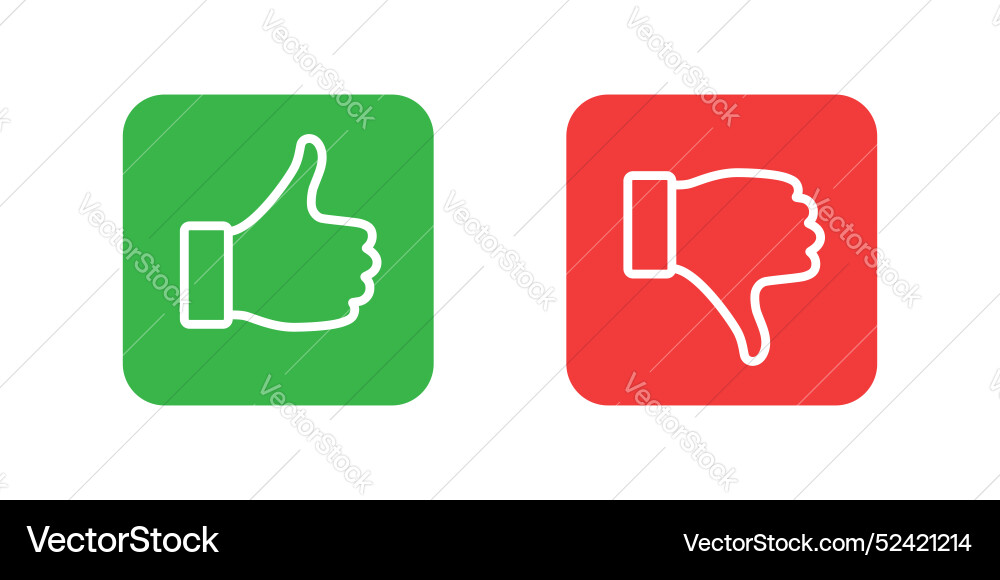 Buttons like and dislike Buttons like and dislike Vector Image