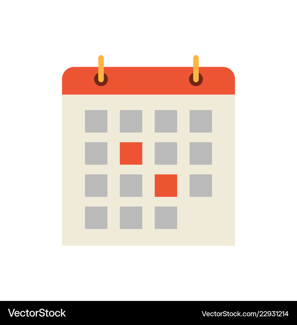 Calendar Dates Icon - Events & Scheduling vector image
