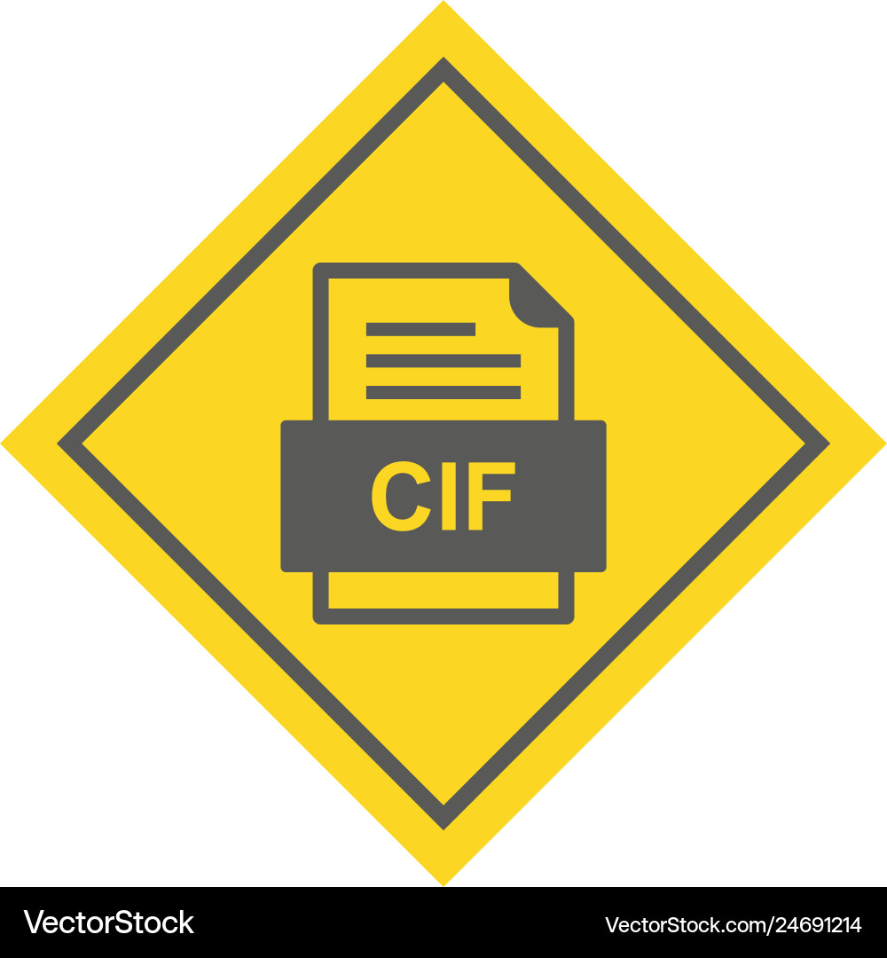 Cif file document icon vector image