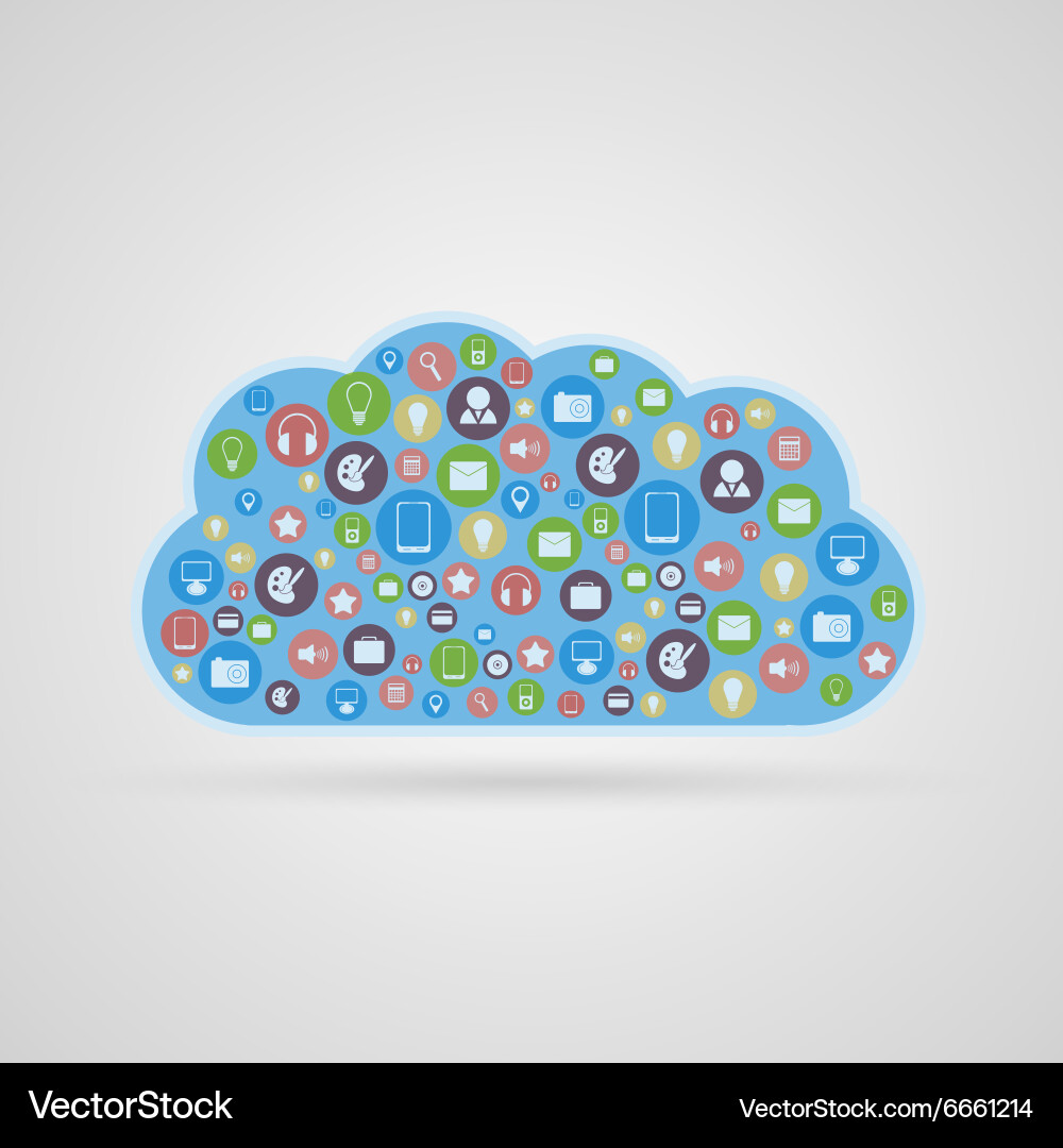 Cloud computing concept design vector image