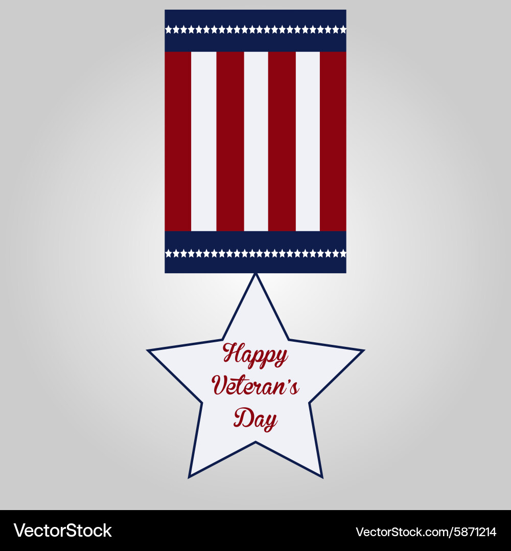 Colored background with text for veterans day Vector Image