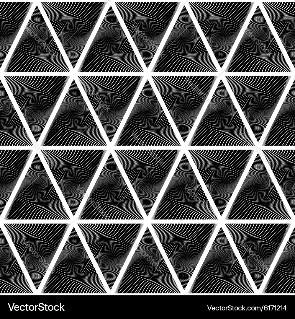 Design seamless monochrome triangle pattern vector image