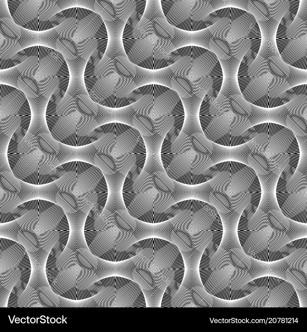 Design seamless monochrome waving pattern Design seamless monochrome waving pattern vector image