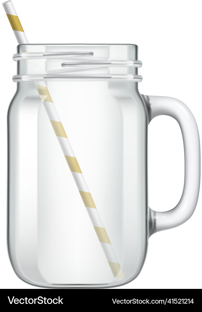 Drinking mug realistic composition Drinking mug realistic composition vector image