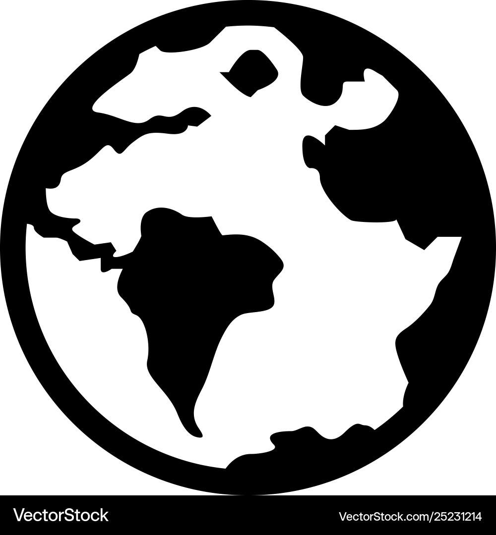 Globe icon in flat style for app ui websites Globe icon in flat style for app ui websites vector image