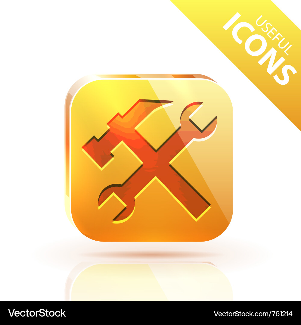 Glossy Metallic Button Vector Image