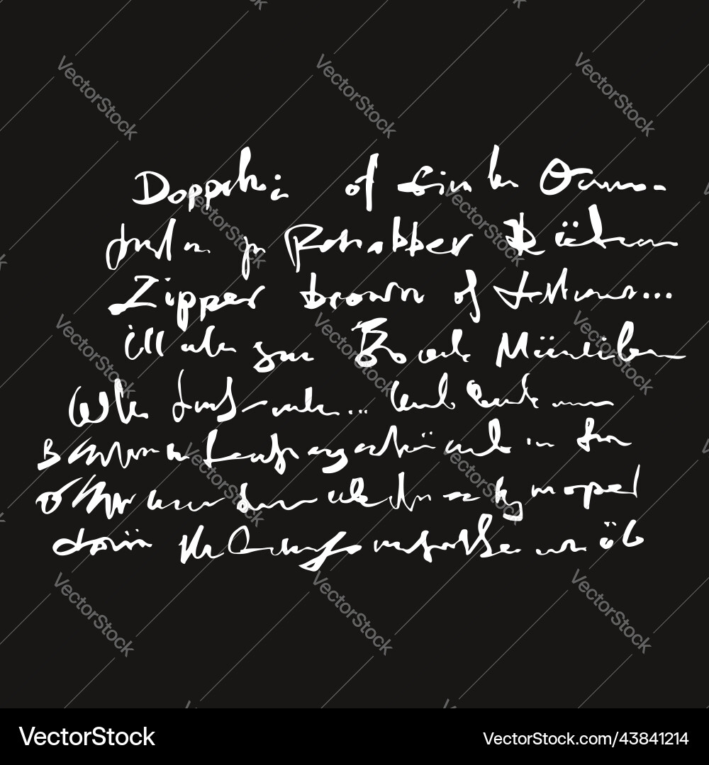 Handwritten abstract text Handwritten abstract text vector image